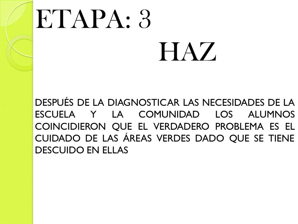 ETAPA: 3 HAZ.
