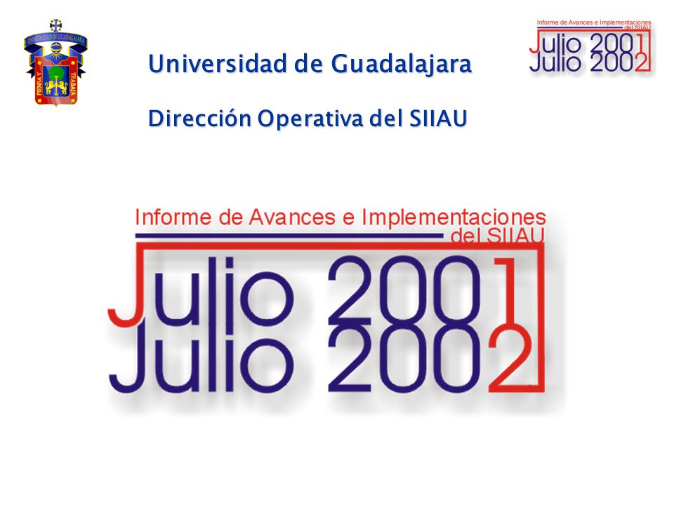 Universidad de Guadalajara Dirección Operativa del SIIAU