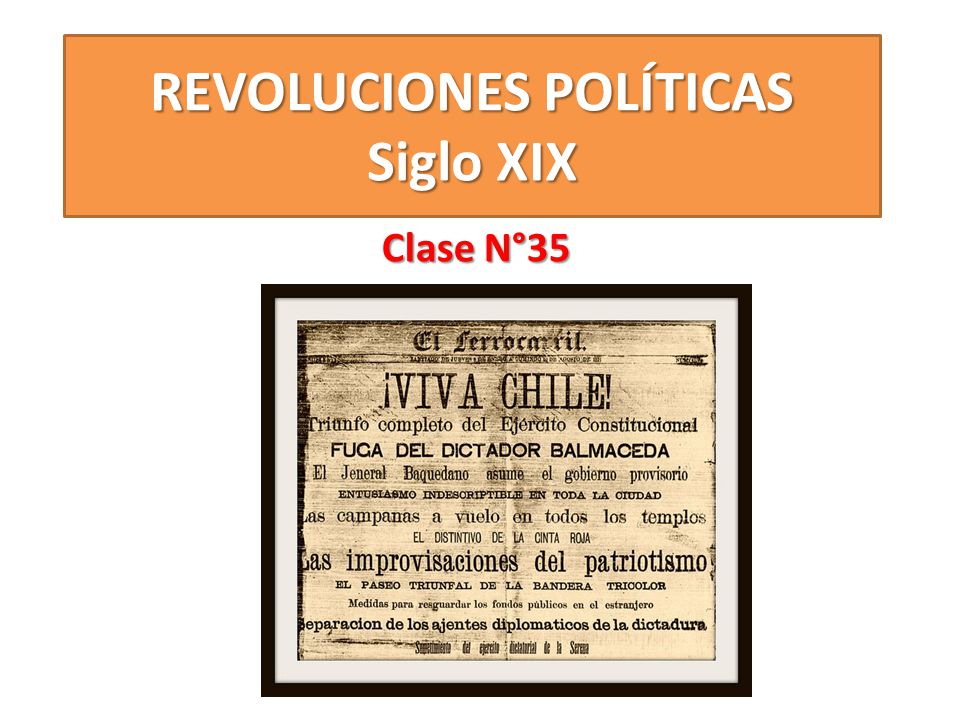 REVOLUCIONES POLÍTICAS Siglo XIX