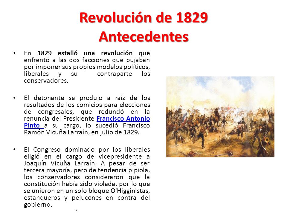 Revolución de 1829 Antecedentes
