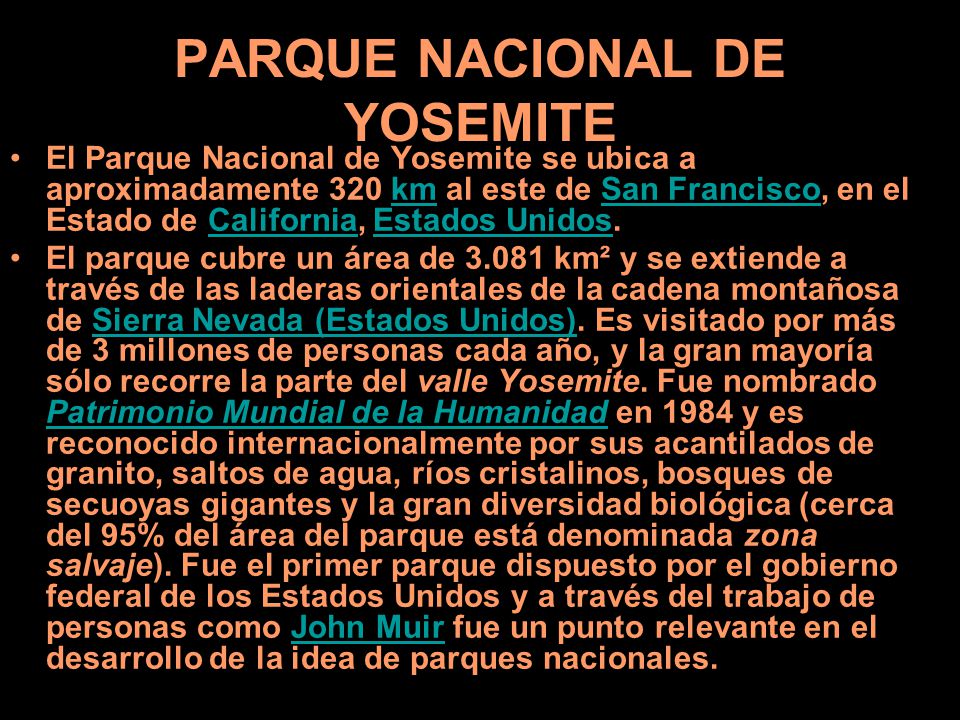 PARQUE NACIONAL DE YOSEMITE