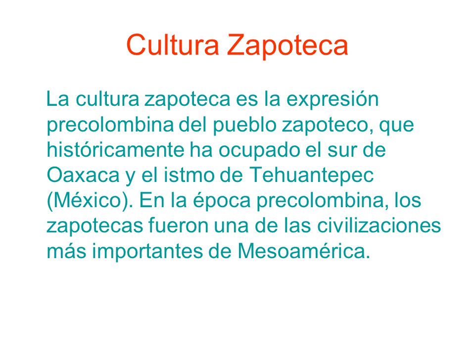 Cultura Zapoteca