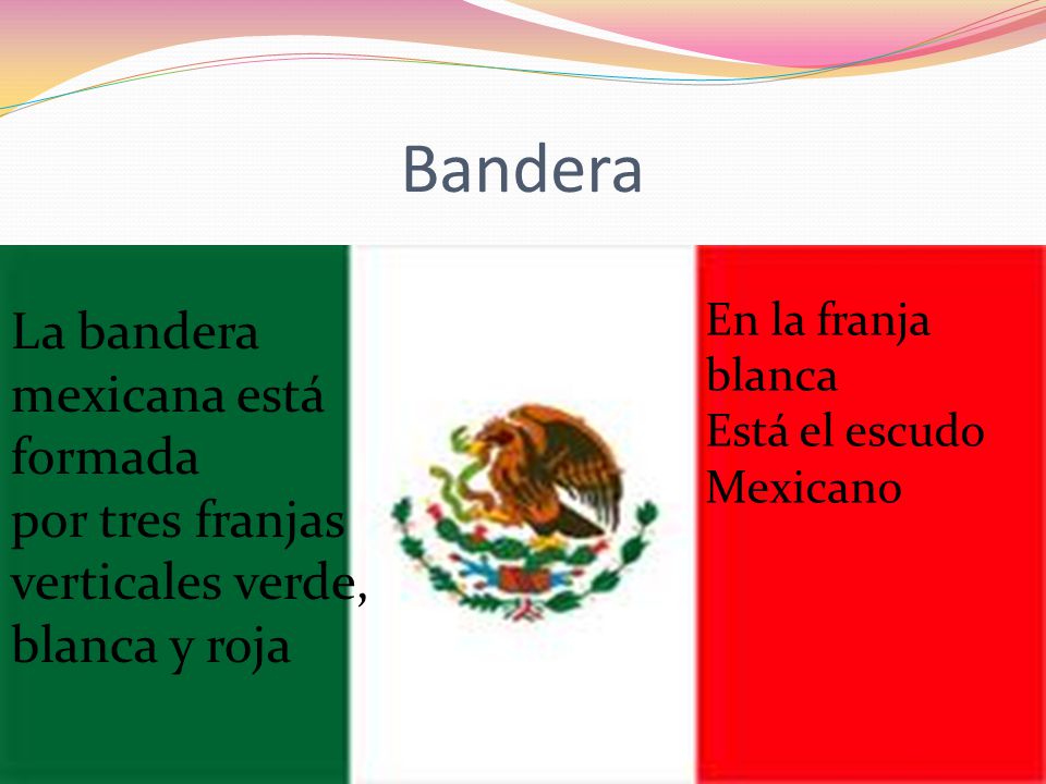 Bandera La bandera mexicana está formada