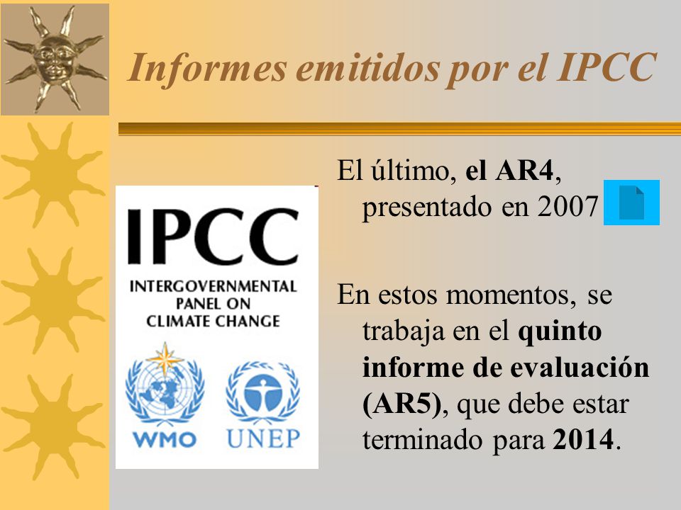 Informes emitidos por el IPCC