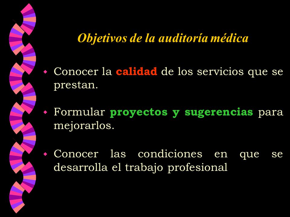 Objetivos de la auditoría médica