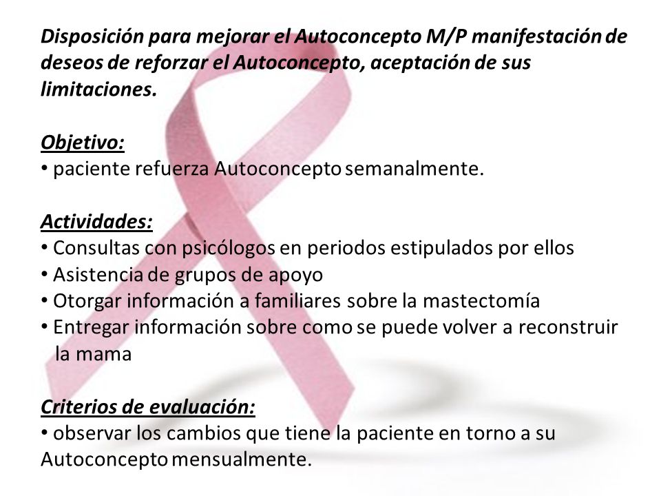 Disposición para mejorar el Autoconcepto M/P manifestación de deseos de reforzar el Autoconcepto, aceptación de sus limitaciones.