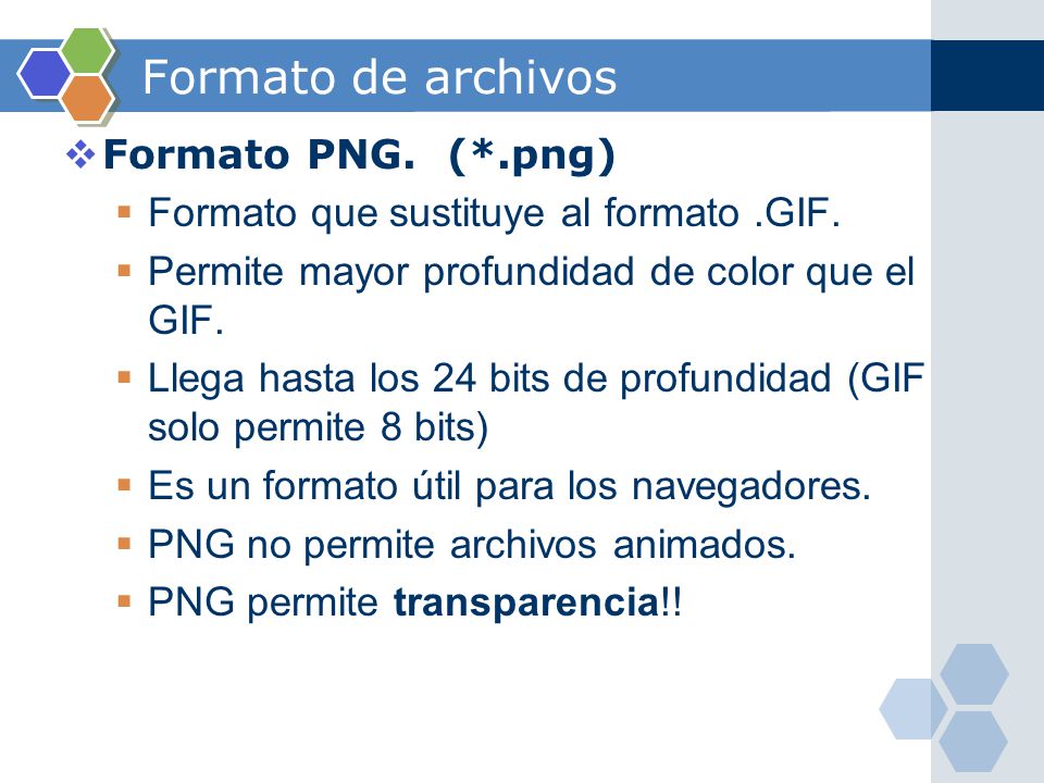 Formato de archivos Formato PNG. (*.png)