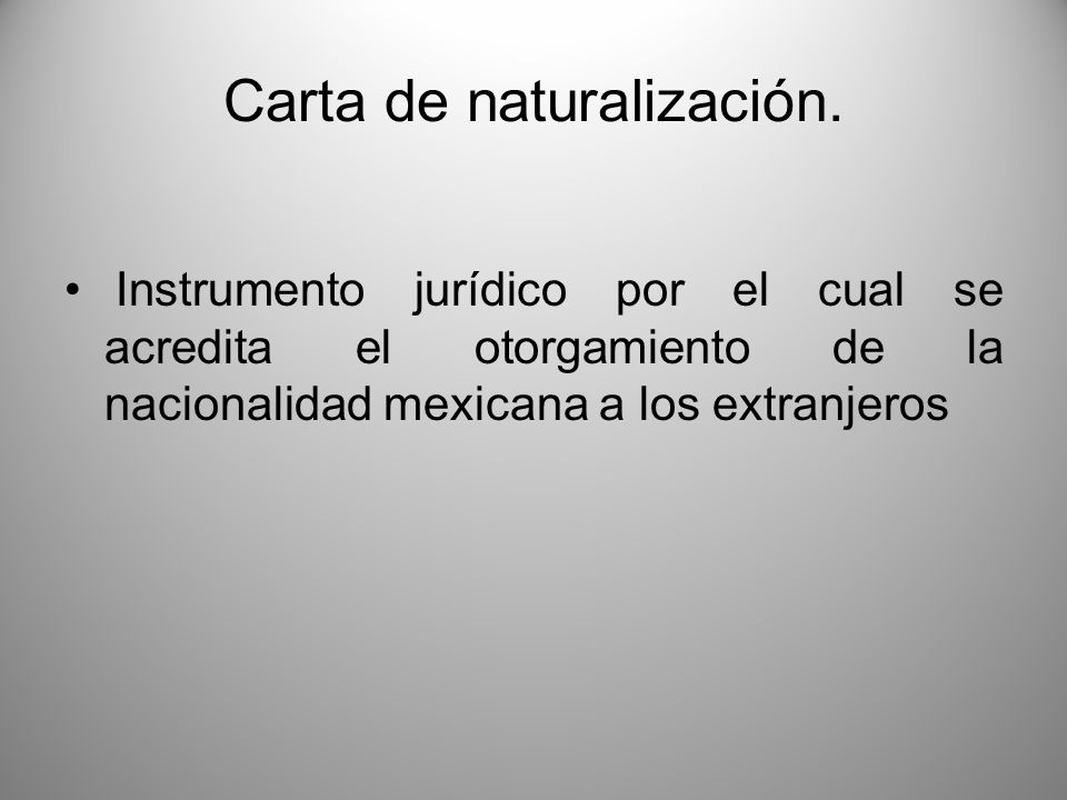 Carta de naturalización.