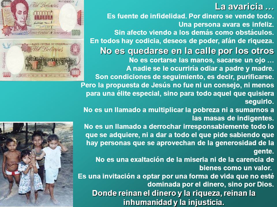 No es quedarse en la calle por los otros