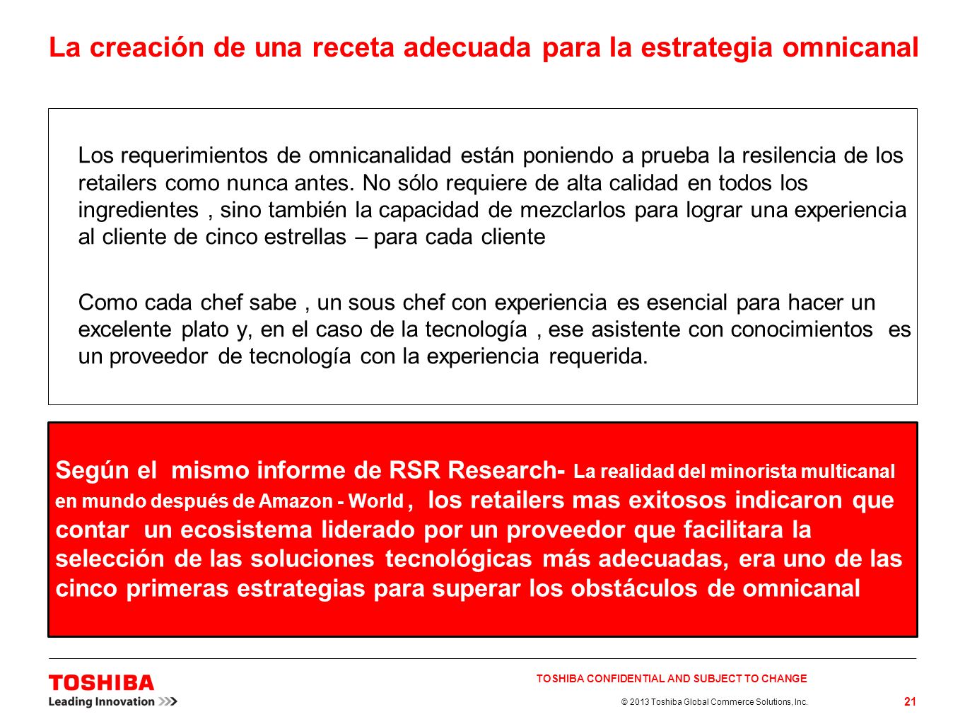 La creación de una receta adecuada para la estrategia omnicanal