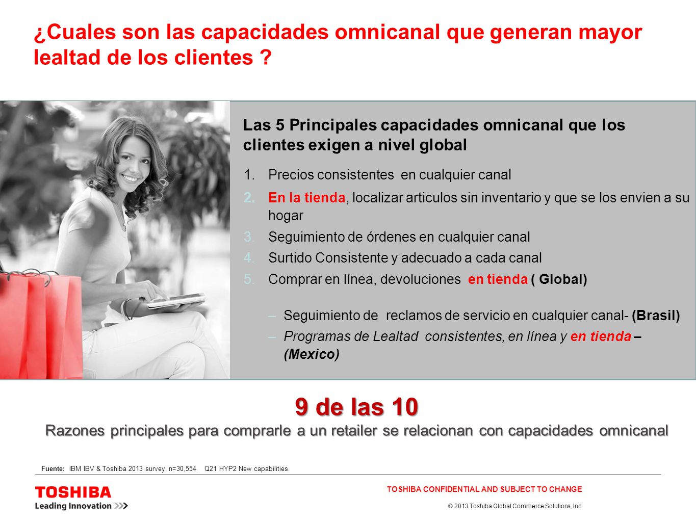 ¿Cuales son las capacidades omnicanal que generan mayor lealtad de los clientes