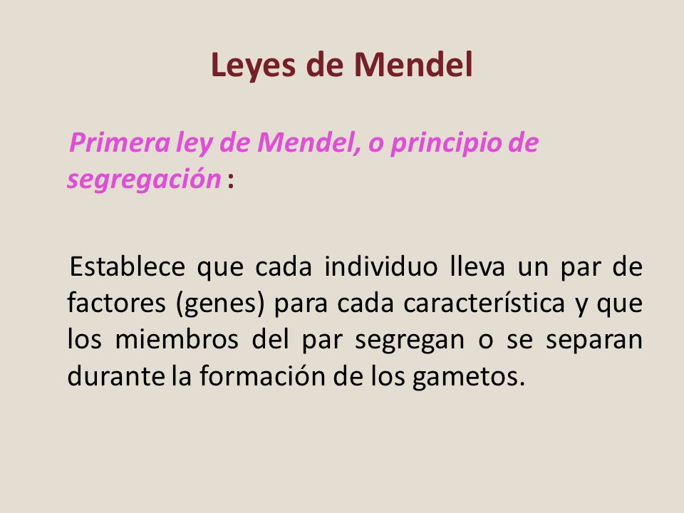 Leyes de Mendel