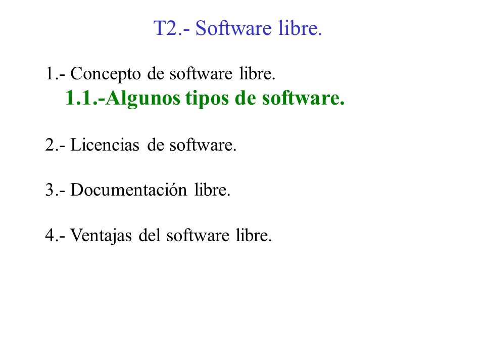 1.1.-Algunos tipos de software.