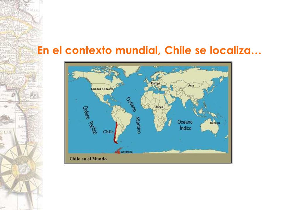 En el contexto mundial, Chile se localiza…