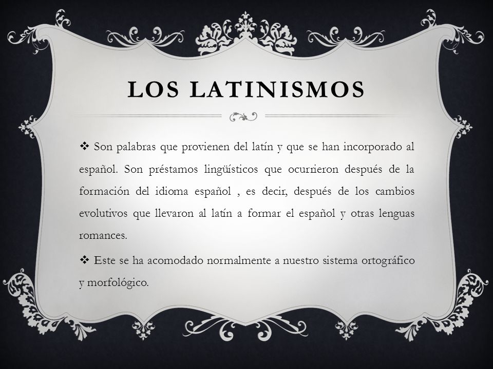 Los latinismos