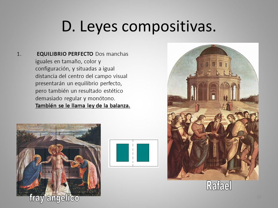 D. Leyes compositivas. Rafael fray angelico