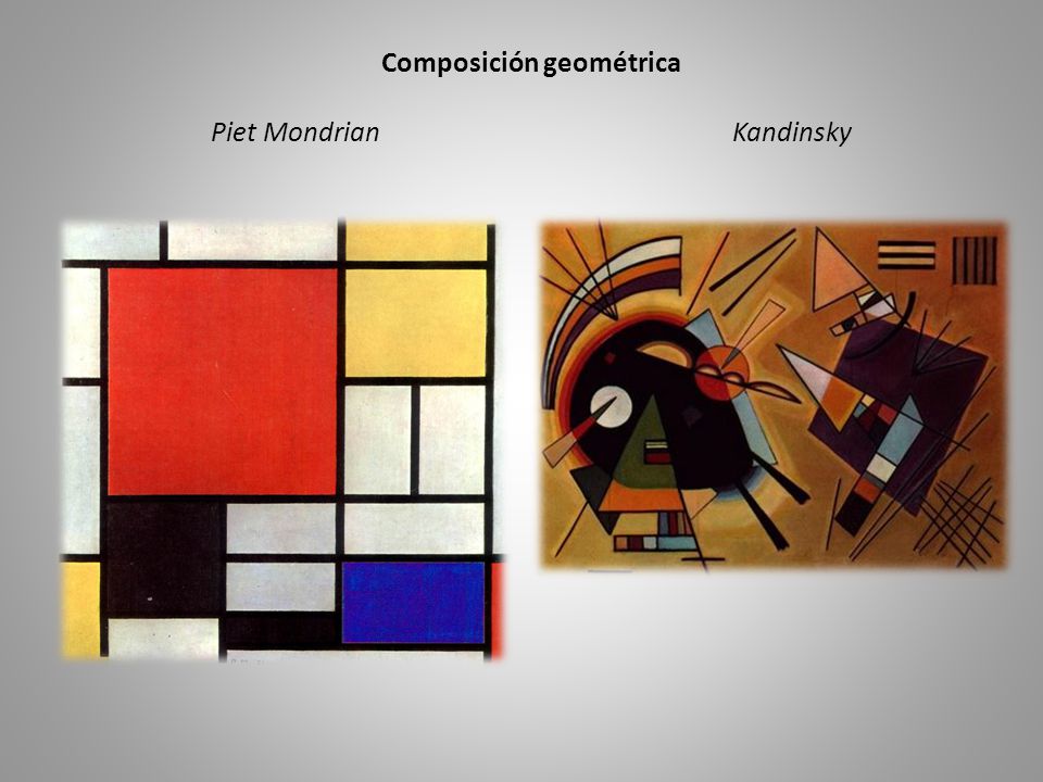 Composición geométrica Piet Mondrian Kandinsky