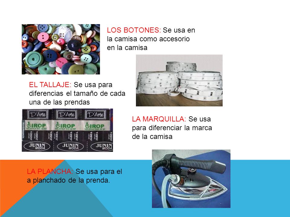 LOS BOTONES: Se usa en la camisa como accesorio en la camisa