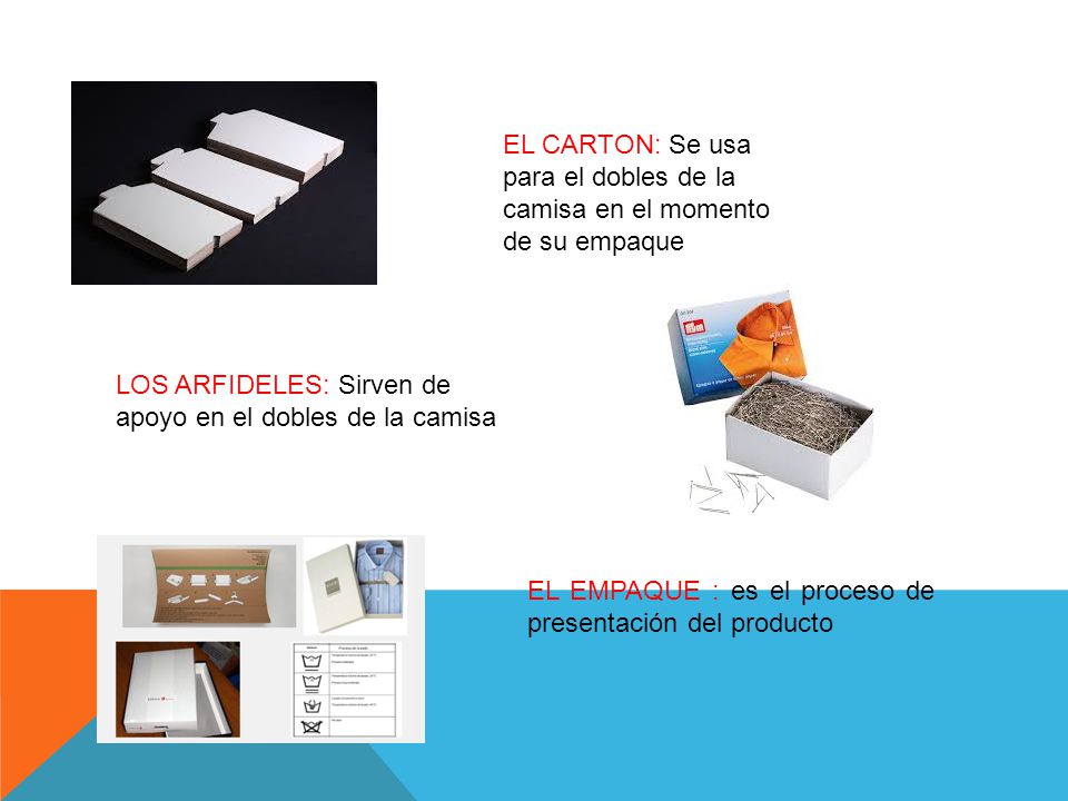 EL CARTON: Se usa para el dobles de la camisa en el momento de su empaque
