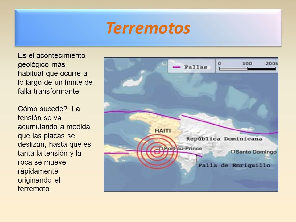 Terremotos Es el acontecimiento geológico más habitual que ocurre a lo largo de un límite de falla transformante.