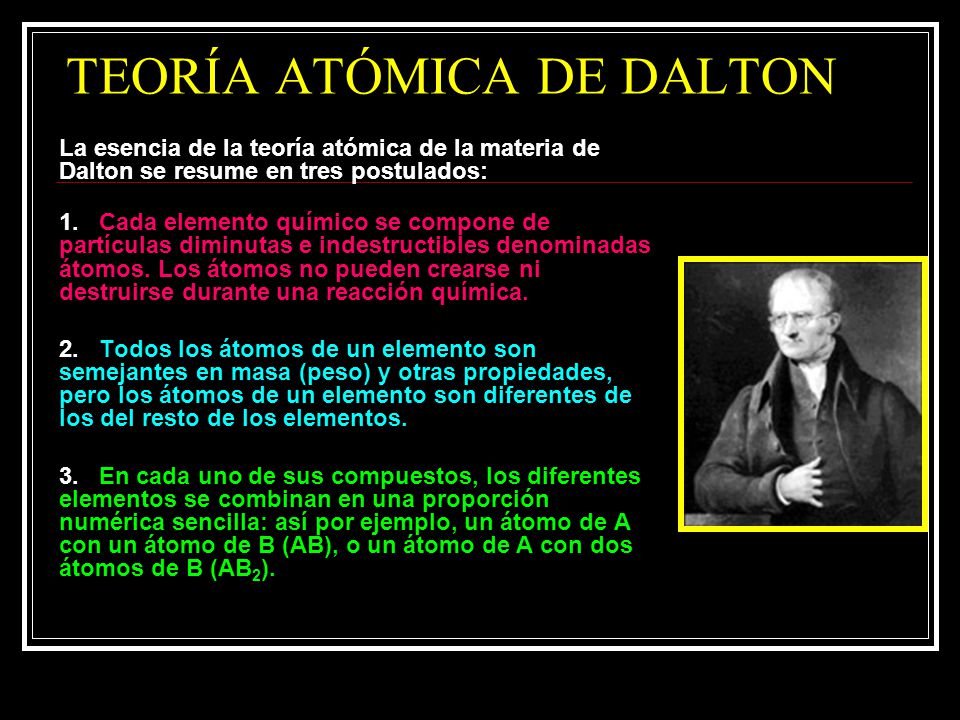 TEORÍA ATÓMICA DE DALTON