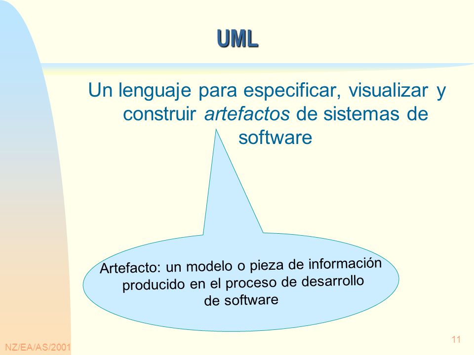 UML Un lenguaje para especificar, visualizar y construir artefactos de sistemas de software.