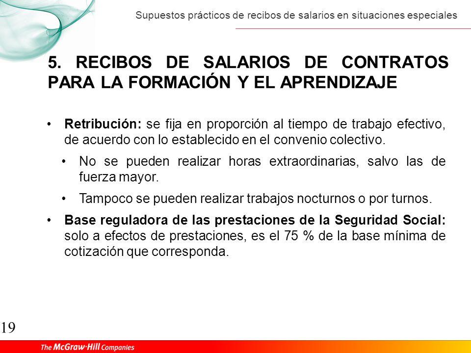 5. RECIBOS DE SALARIOS DE CONTRATOS PARA LA FORMACIÓN Y EL APRENDIZAJE