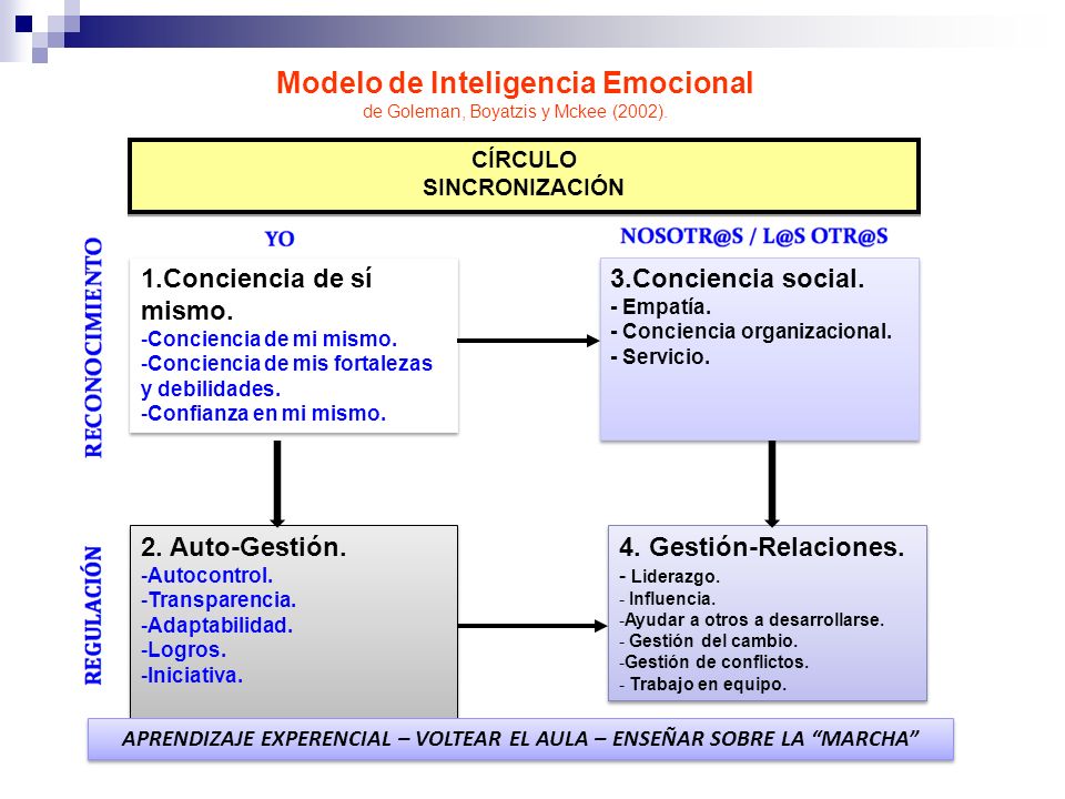 Modelo de Inteligencia Emocional de Goleman, Boyatzis y Mckee (2002).