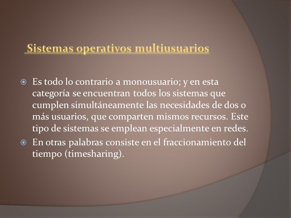 Sistemas operativos multiusuarios