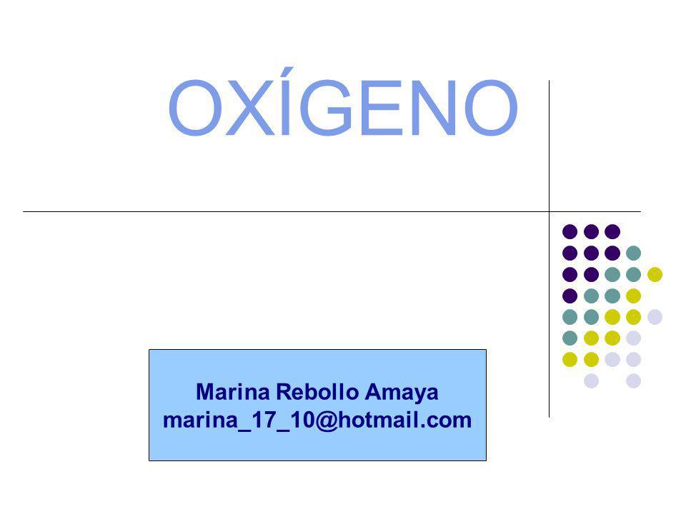 OXÍGENO Marina Rebollo Amaya