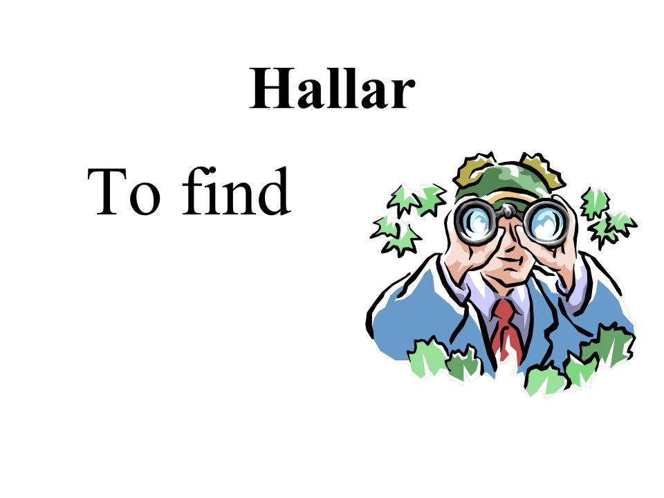 Hallar To find