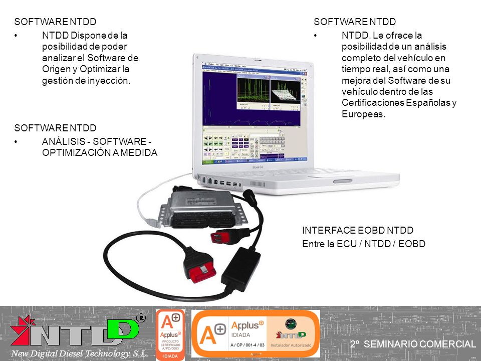 SOFTWARE NTDD NTDD Dispone de la posibilidad de poder analizar el Software de Origen y Optimizar la gestión de inyección.
