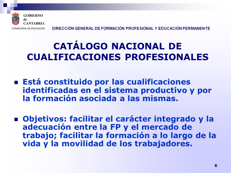 CATÁLOGO NACIONAL DE CUALIFICACIONES PROFESIONALES