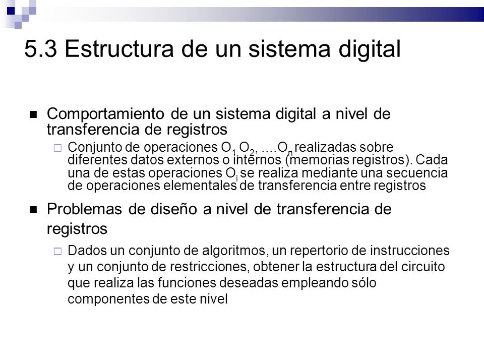 5.3 Estructura de un sistema digital