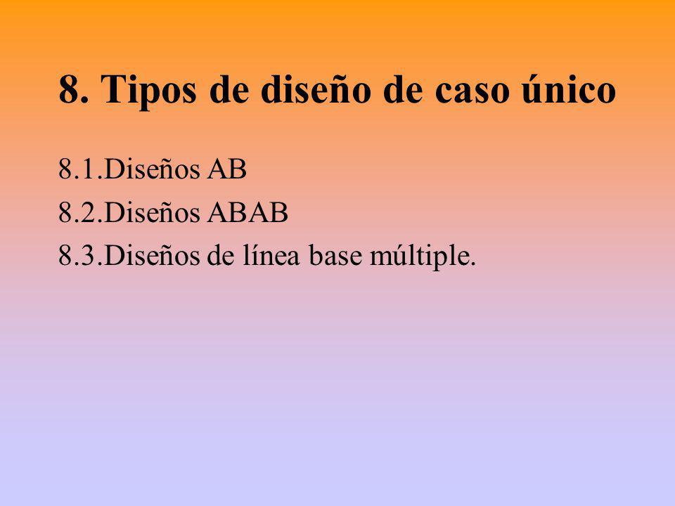 8. Tipos de diseño de caso único