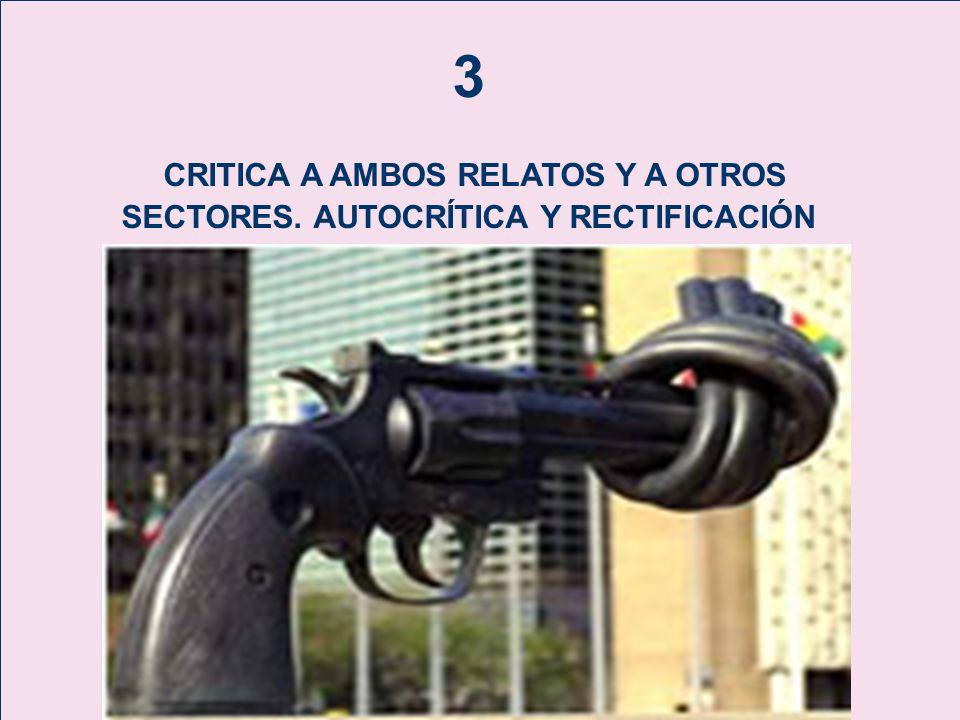 3 CRITICA A AMBOS RELATOS Y A OTROS SECTORES. AUTOCRÍTICA Y RECTIFICACIÓN