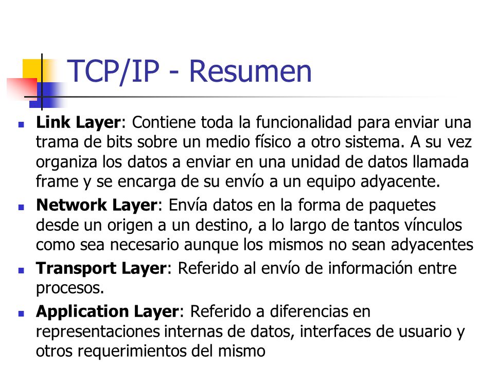 TCP/IP - Resumen