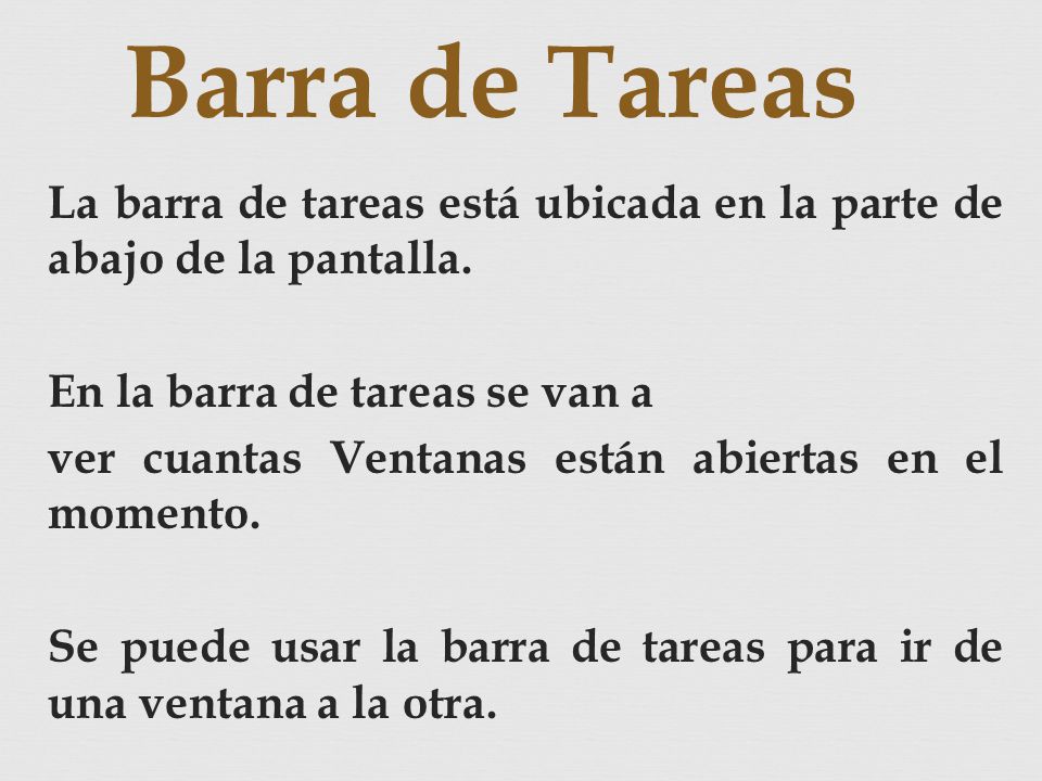 Barra de Tareas