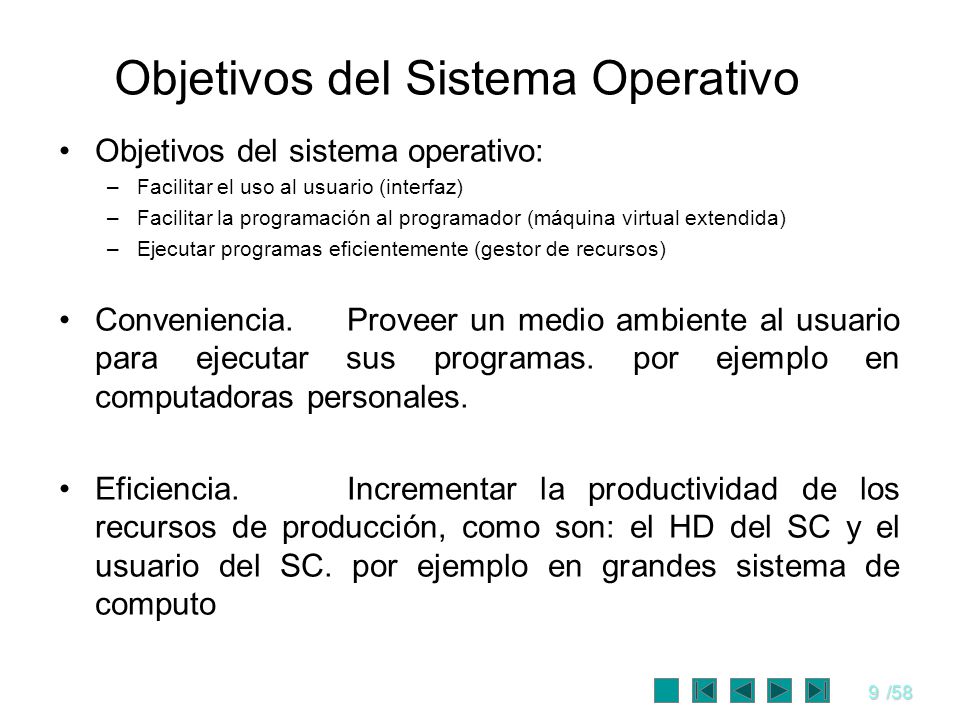 Objetivos del Sistema Operativo