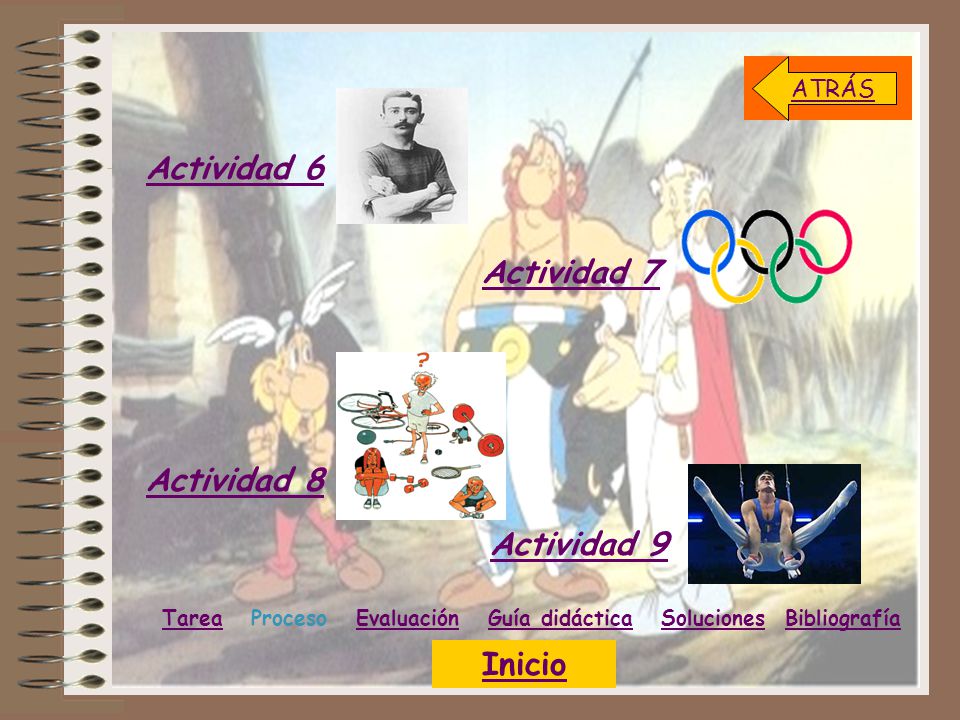 Actividad 6 Actividad 7 Actividad 8 Actividad 9 Inicio ATRÁS