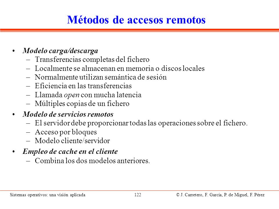 Tipos de servidores Servidores con estado
