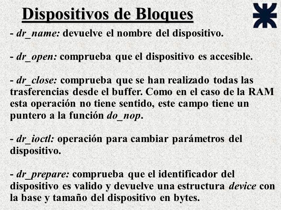 Dispositivos de Bloques