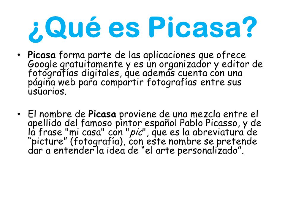 ¿Qué es Picasa
