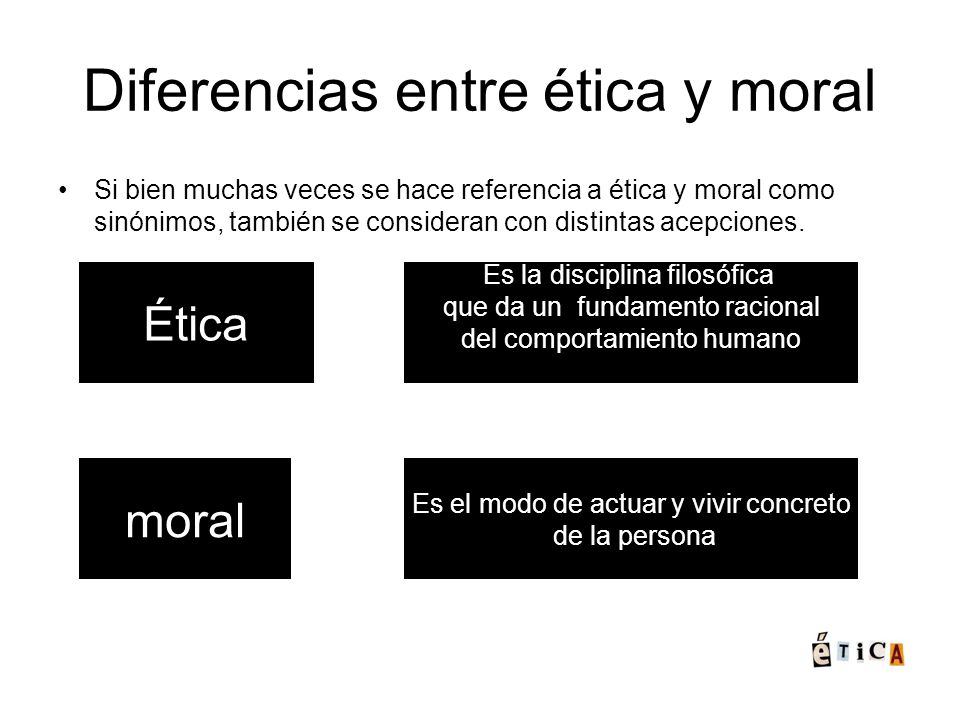 Diferencias entre ética y moral