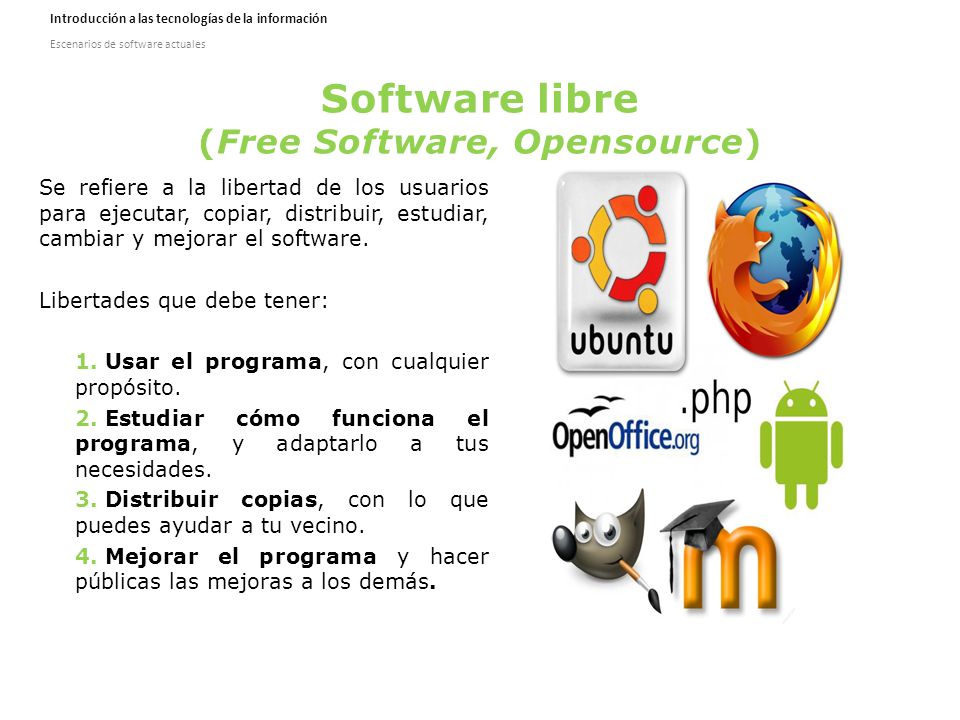 Software libre (Free Software, Opensource)
