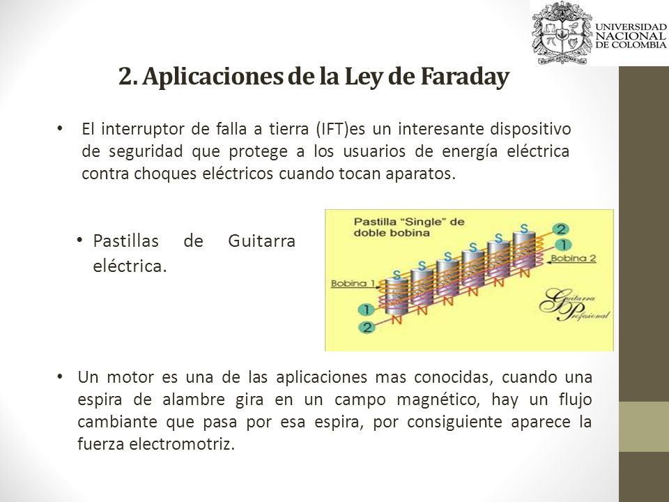 2. Aplicaciones de la Ley de Faraday