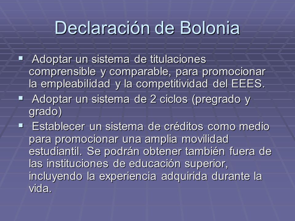 Declaración de Bolonia