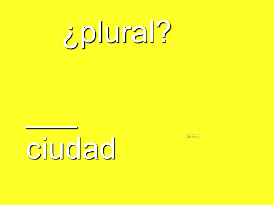 ¿plural ___ ciudad