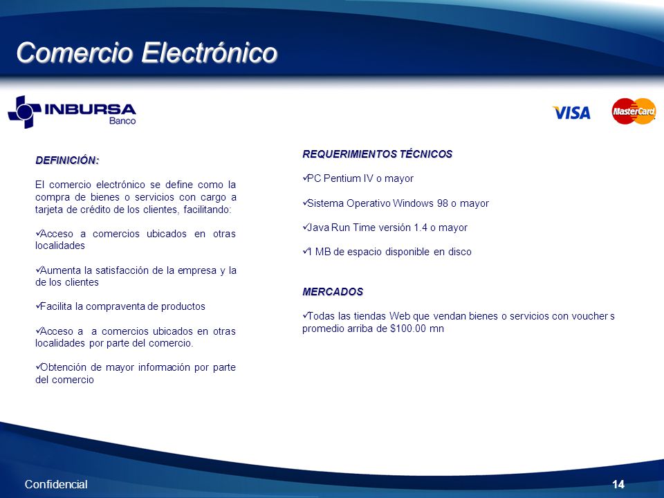 Comercio Electrónico REQUERIMIENTOS TÉCNICOS DEFINICIÓN: