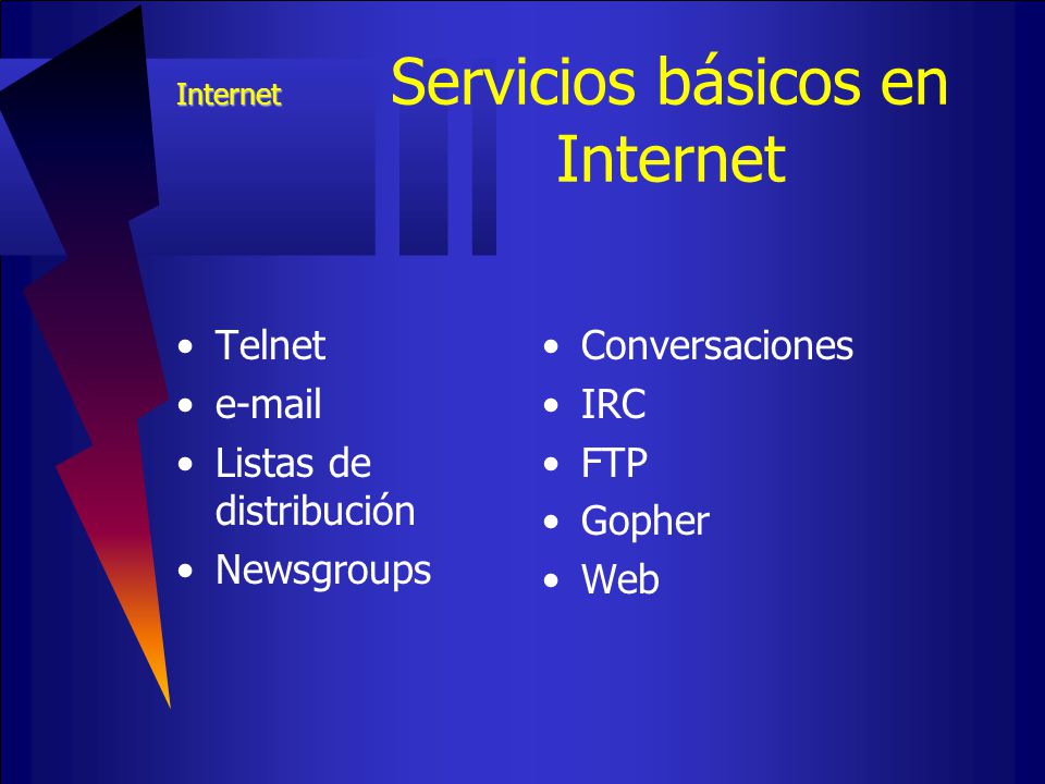Servicios básicos en Internet